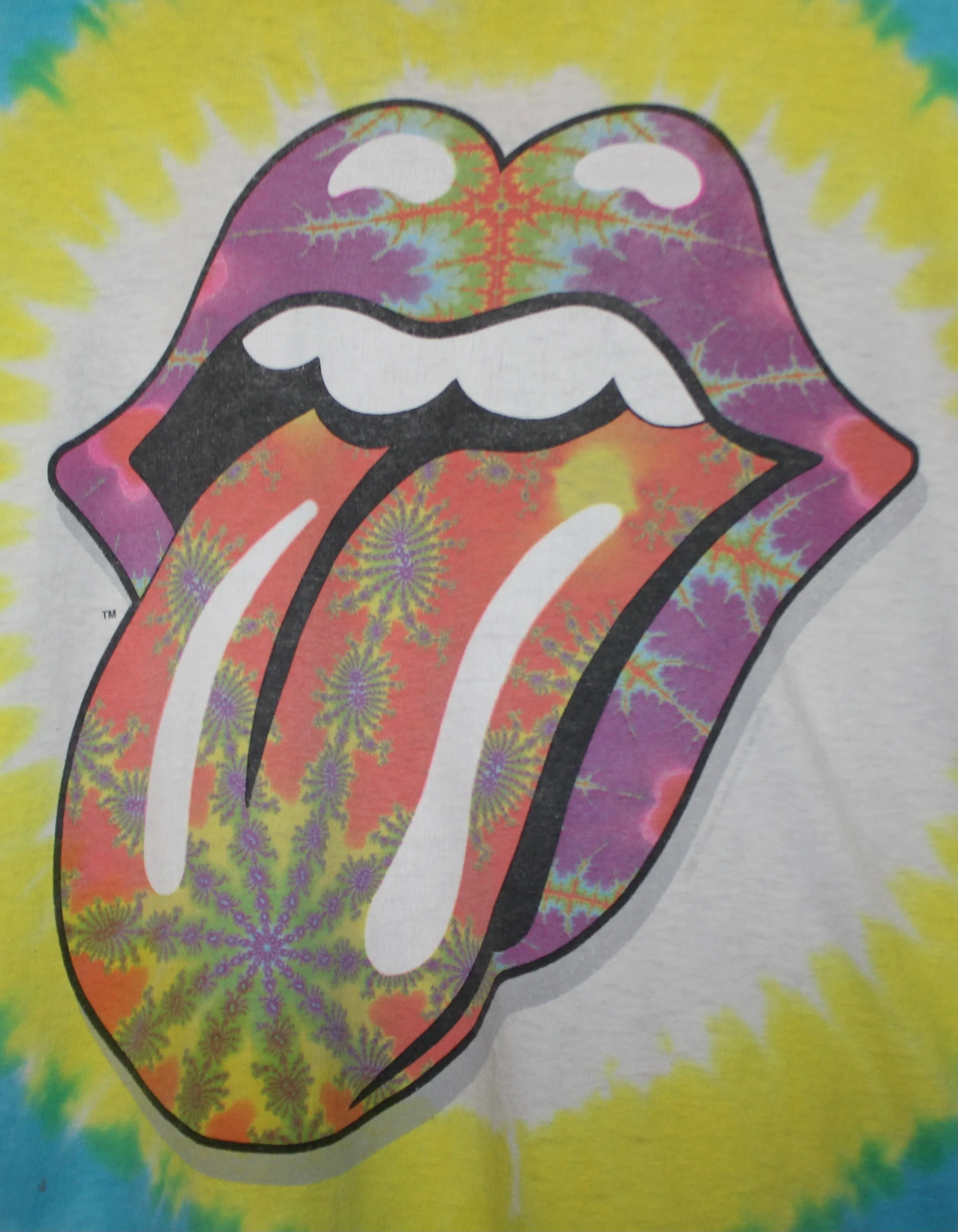 2002 Rolling Stones Liquid Blue Tie-Dye T-Shirt: L