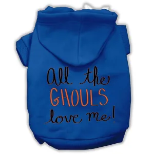 All The Ghouls Screenprint Dog Hoodie Blue L (14)