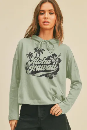 Aloha Hawaii Graphic Hooded Tee