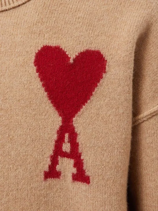 AMI Paris   Adc virgin wool crewneck sweater 