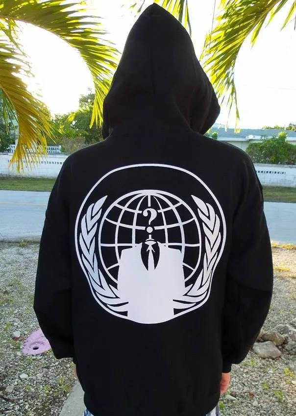 Anonymous Mask Crest 2 Sided Full-Zip Hoodie