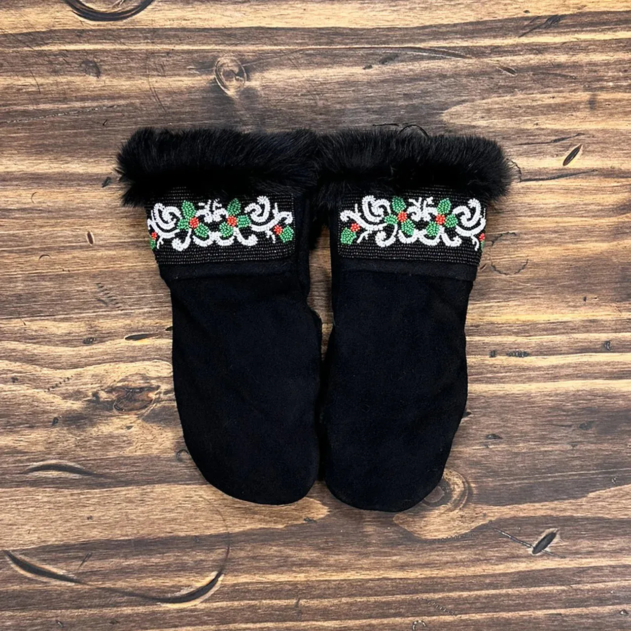 Astis | Short Cuff Leather Mittens | Women's