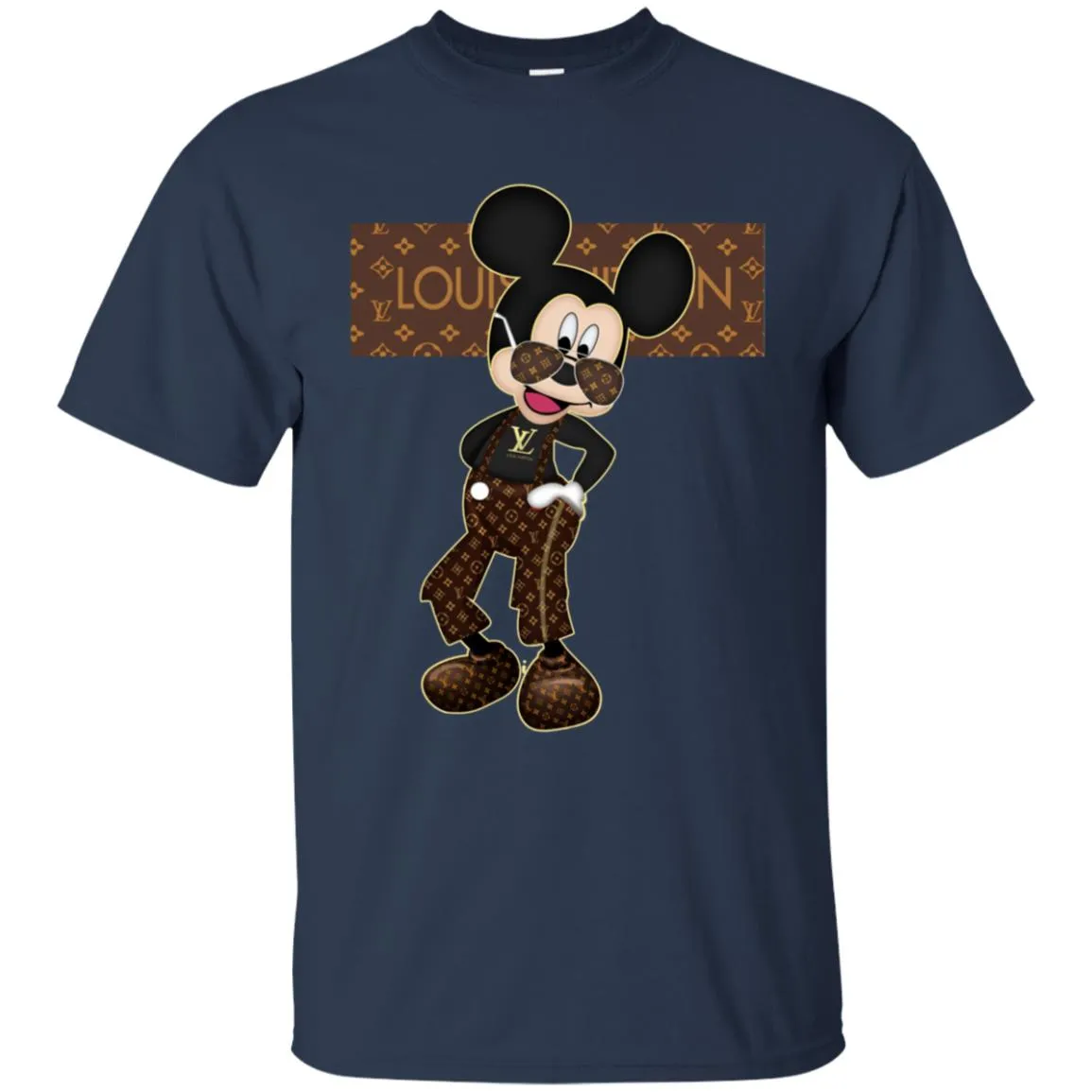 Best Louis Vuitton Mickey Fashion T-shirt Men Cotton T-Shirt