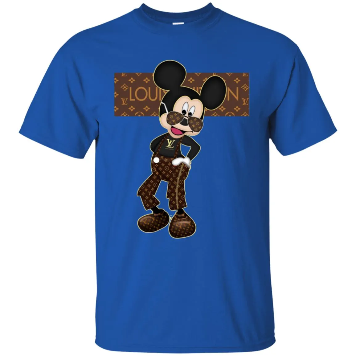 Best Louis Vuitton Mickey Fashion T-shirt Men Cotton T-Shirt