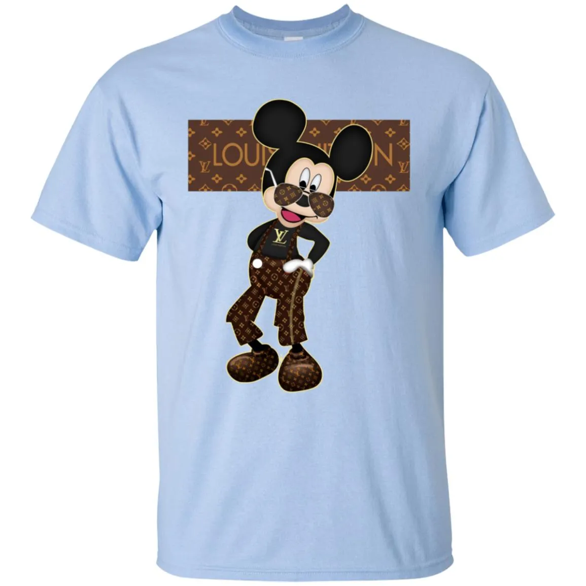 Best Louis Vuitton Mickey Fashion T-shirt Men Cotton T-Shirt