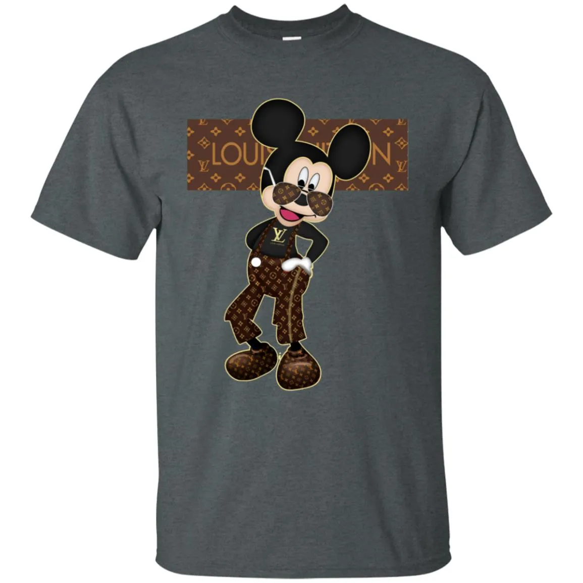 Best Louis Vuitton Mickey Fashion T-shirt Men Cotton T-Shirt