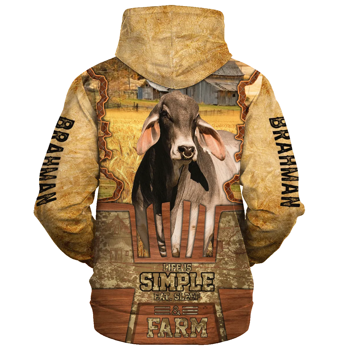 Brahman Life Is Simple A Farm Hoodie, Birthday Gift For Farmer