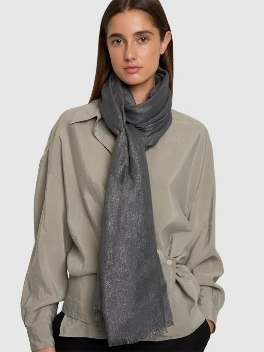 Brunello Cucinelli   Laminated cashmere blend scarf 