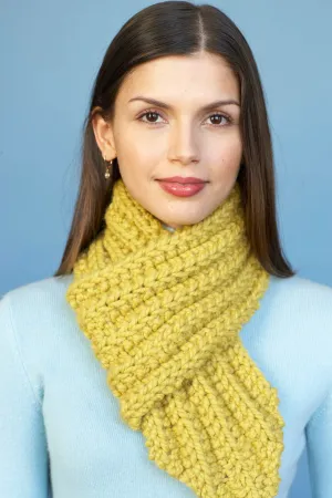 Bulky Rib Mini Scarf (Knit)