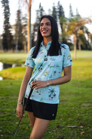 CA Ladies Funky Golf Shirt | Tropical Vibes