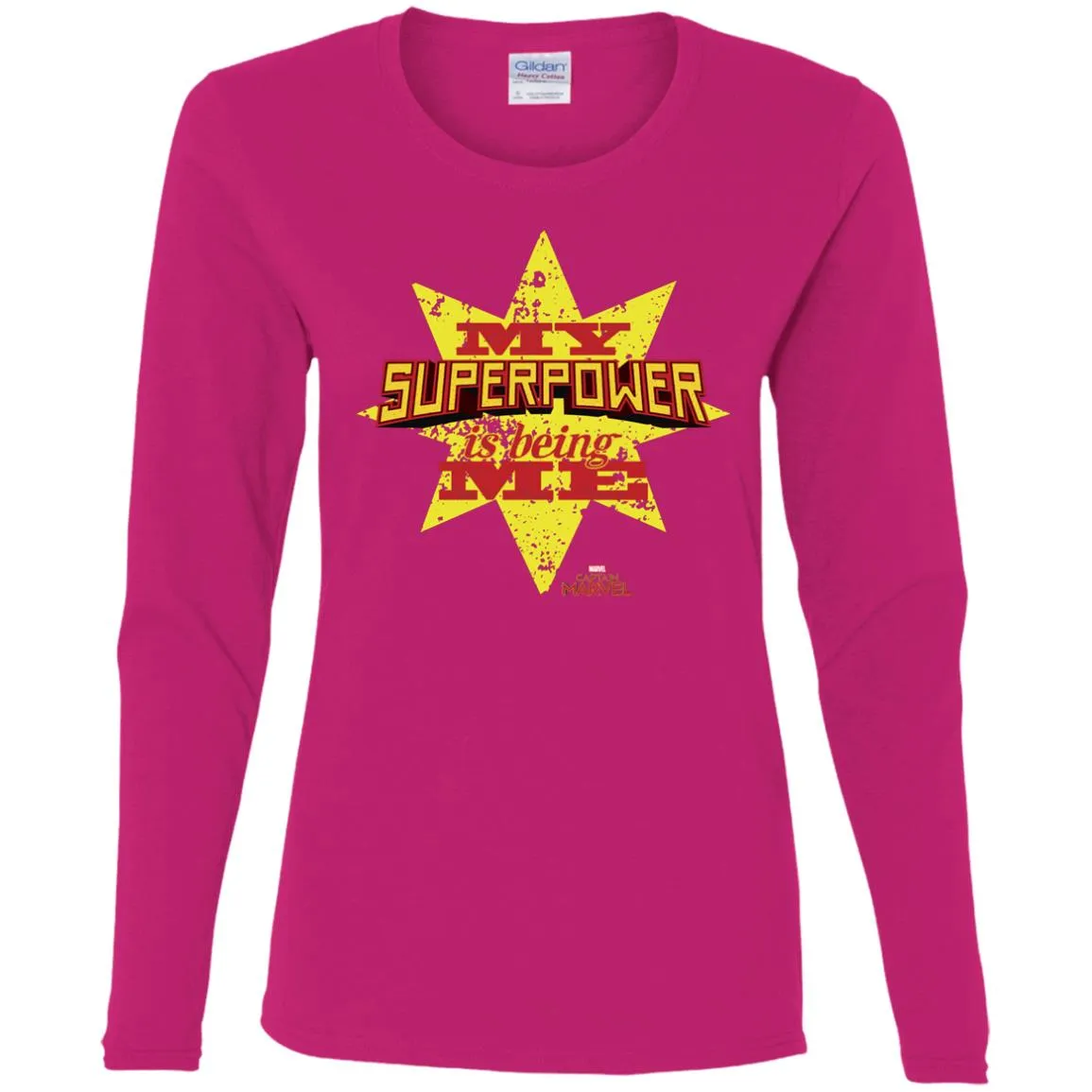 Captain Marvel My Superpower Is Being Me Women Long Sleeve Shirt