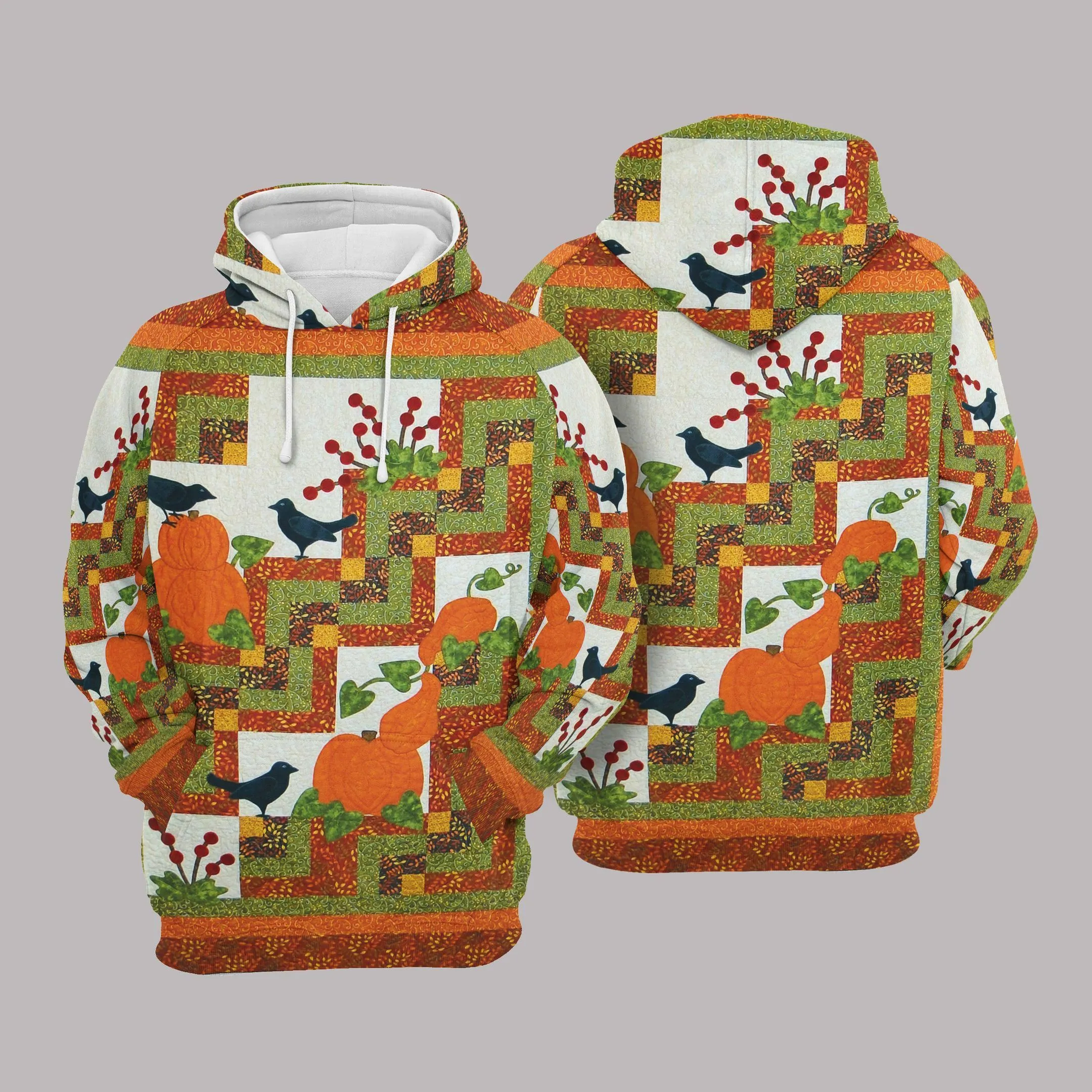 Colorful Hoodie Men Women Halloween Pattern