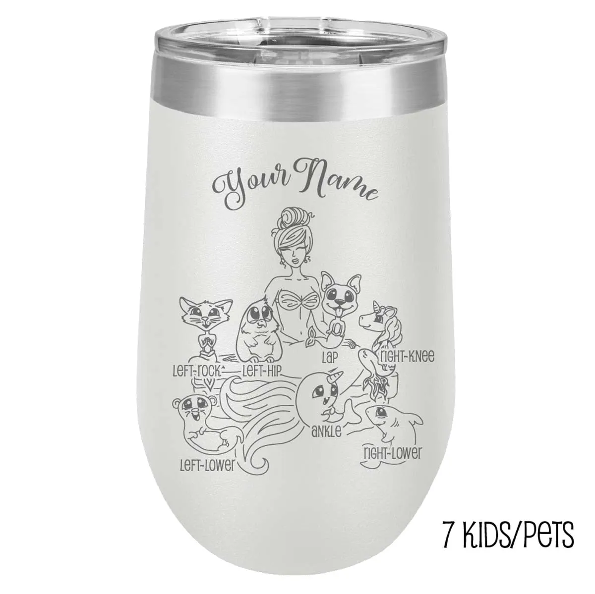 Custom Mermaid Tumbler for Mom (MerMama, Purr-Maid, Fur-Maid )