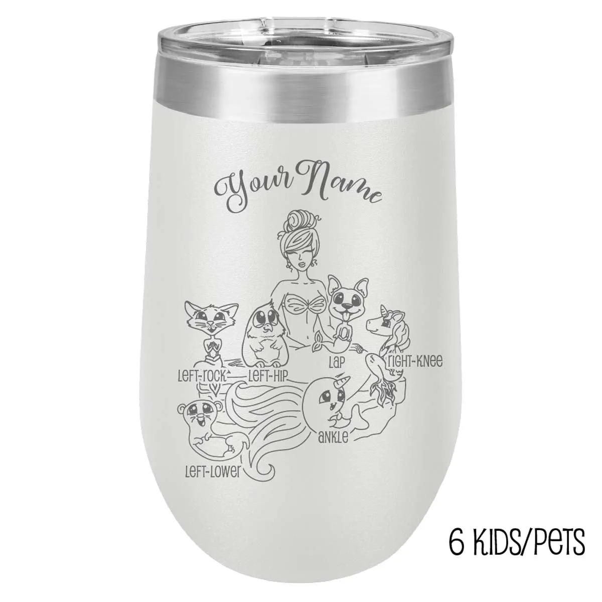 Custom Mermaid Tumbler for Mom (MerMama, Purr-Maid, Fur-Maid )