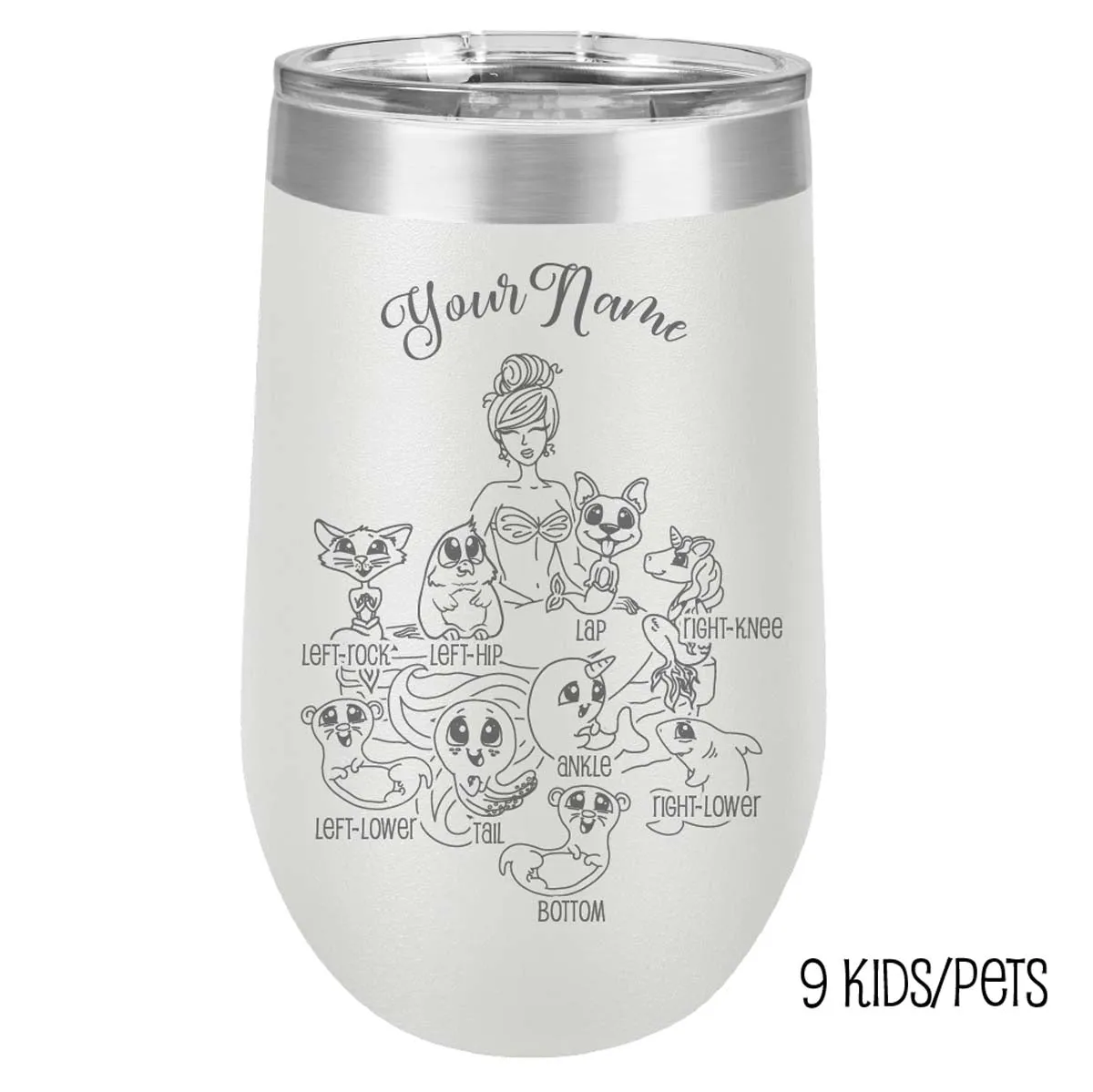 Custom Mermaid Tumbler for Mom (MerMama, Purr-Maid, Fur-Maid )