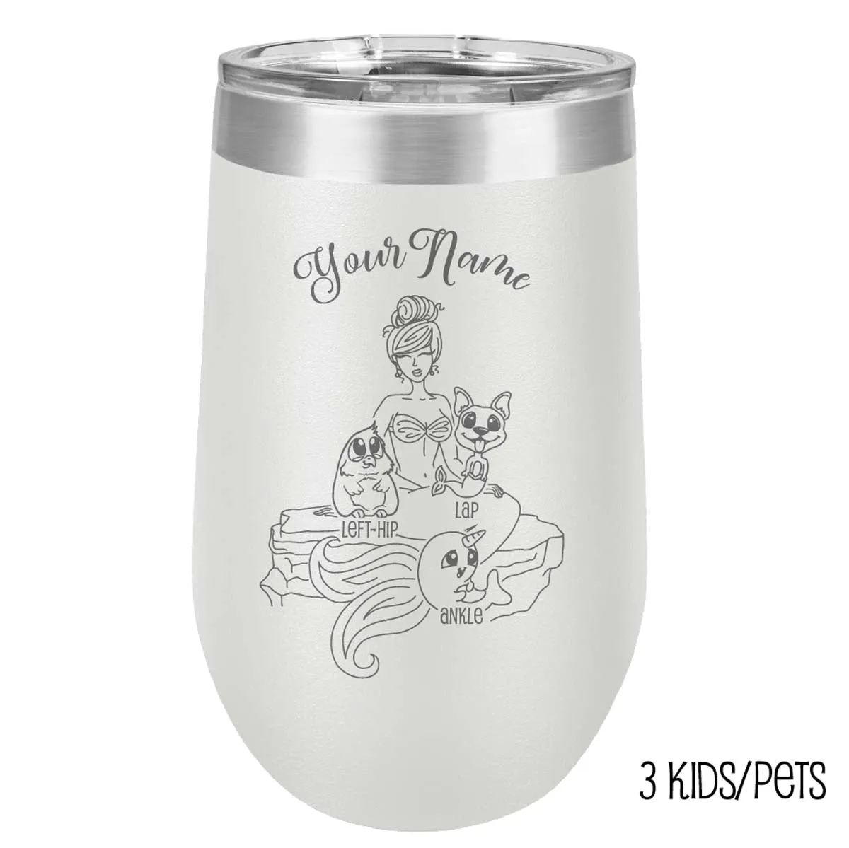 Custom Mermaid Tumbler for Mom (MerMama, Purr-Maid, Fur-Maid )