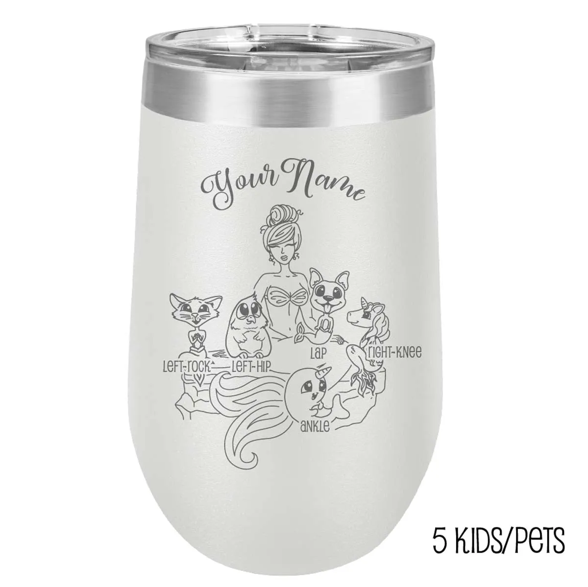 Custom Mermaid Tumbler for Mom (MerMama, Purr-Maid, Fur-Maid )