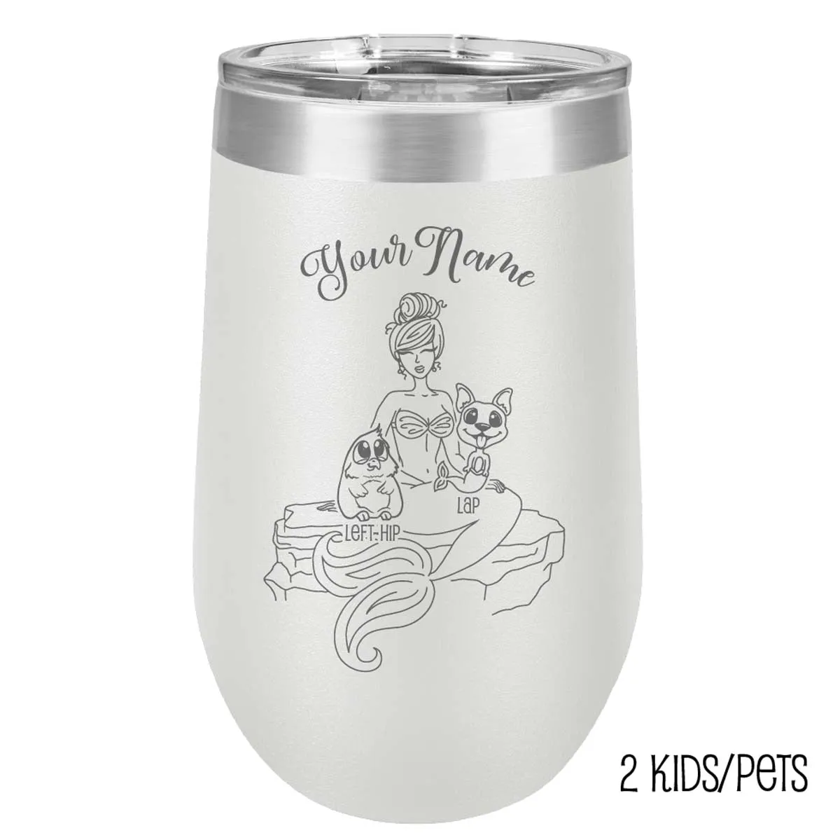 Custom Mermaid Tumbler for Mom (MerMama, Purr-Maid, Fur-Maid )