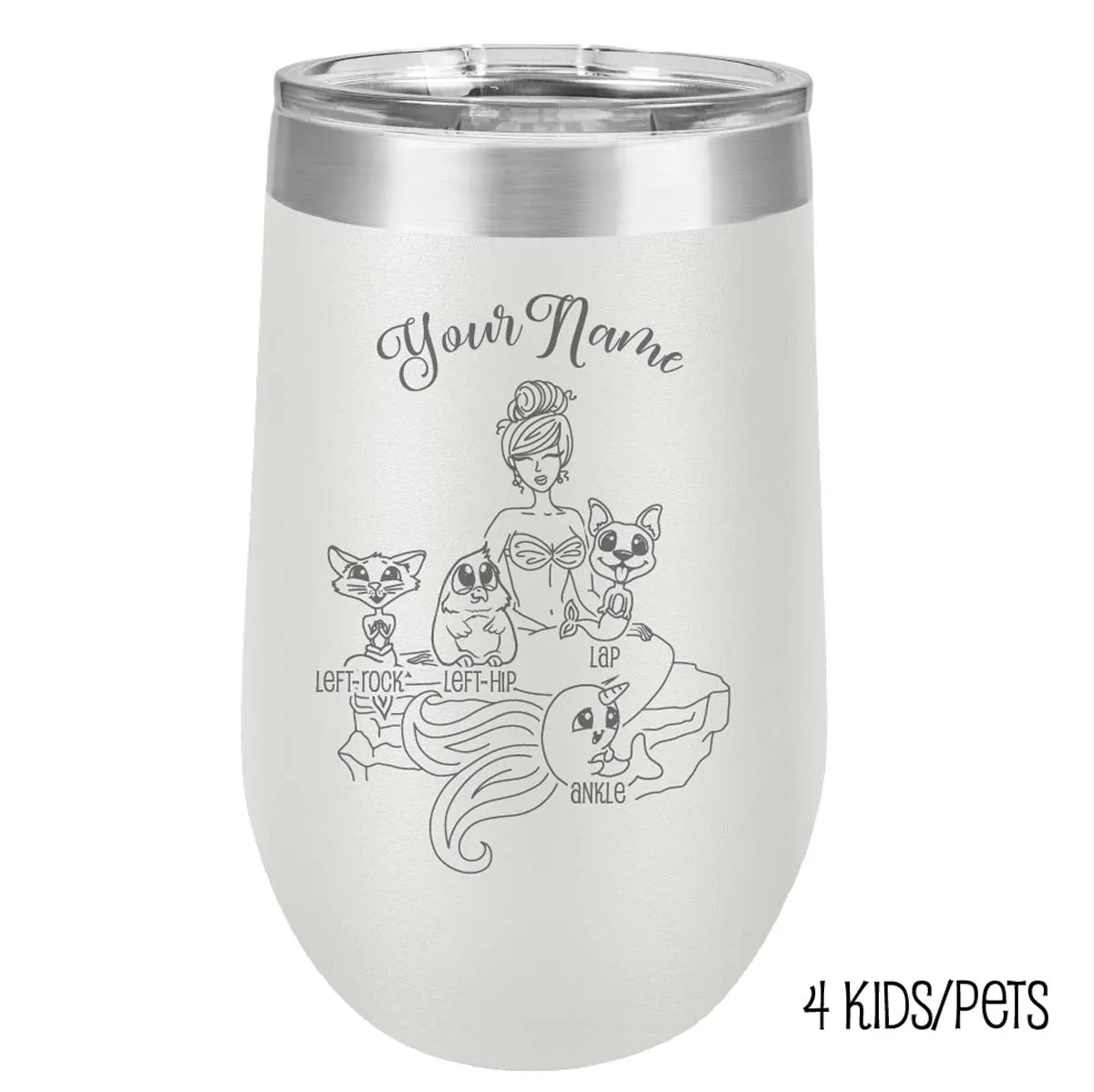 Custom Mermaid Tumbler for Mom (MerMama, Purr-Maid, Fur-Maid )