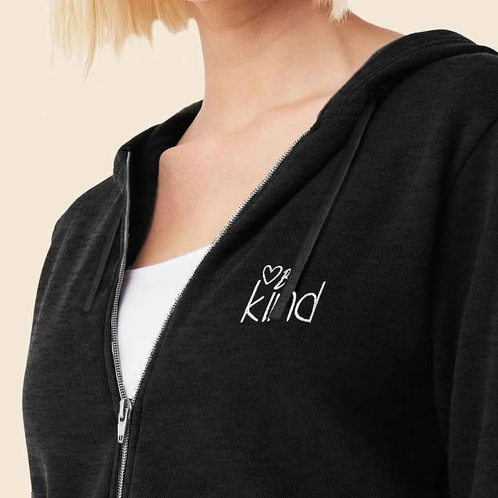 Dalix Be Kind Zip Hoodie