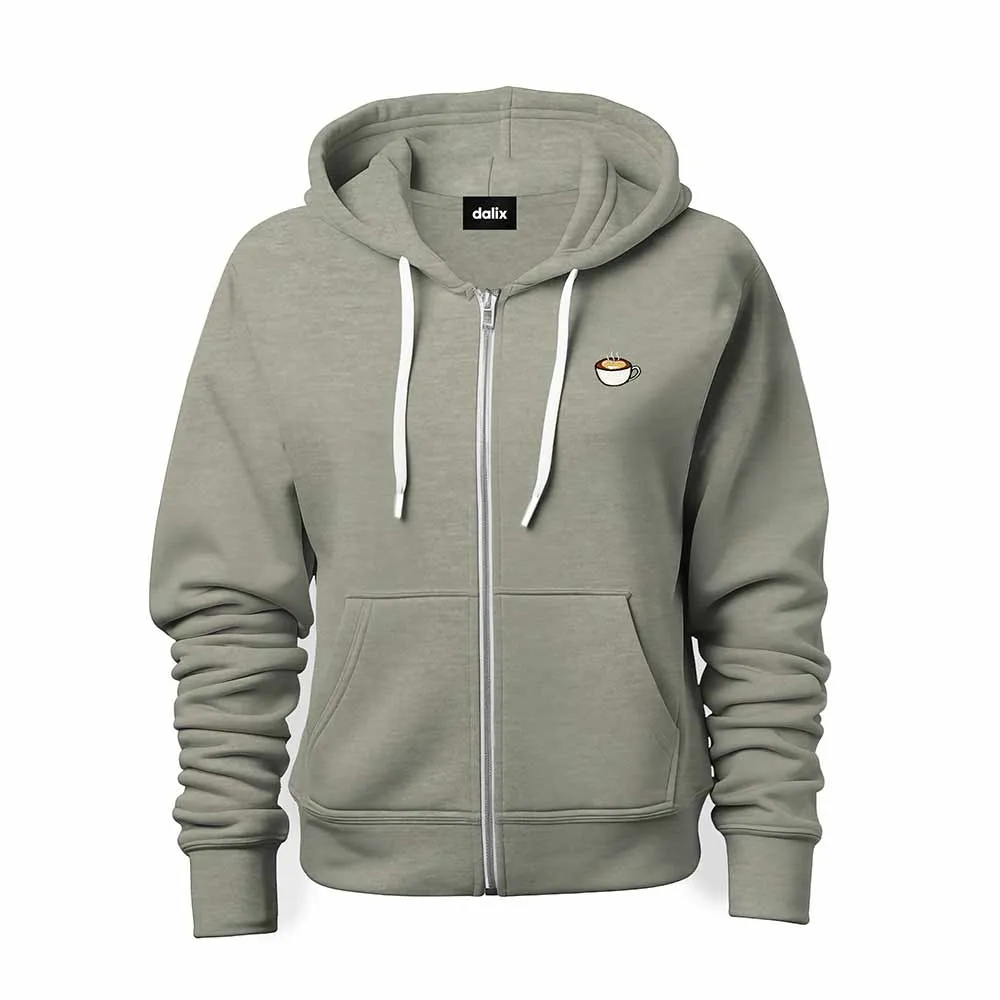 Dalix Cappuccino Zip Hoodie