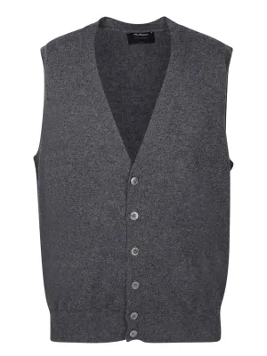 Dark grey cashmere gilet