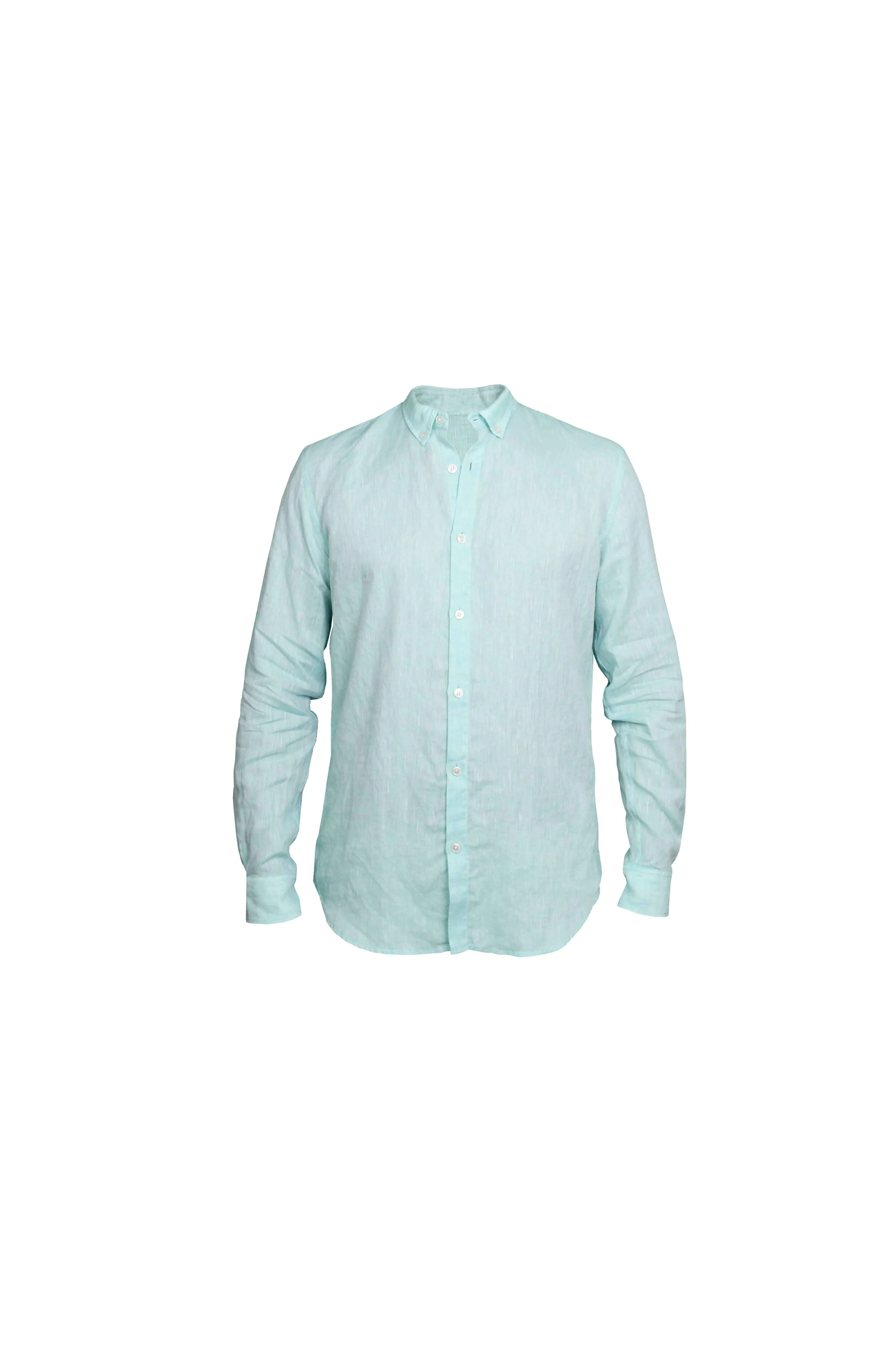 Faros Aquamarine Linen Shirt - Finest Italian Linen