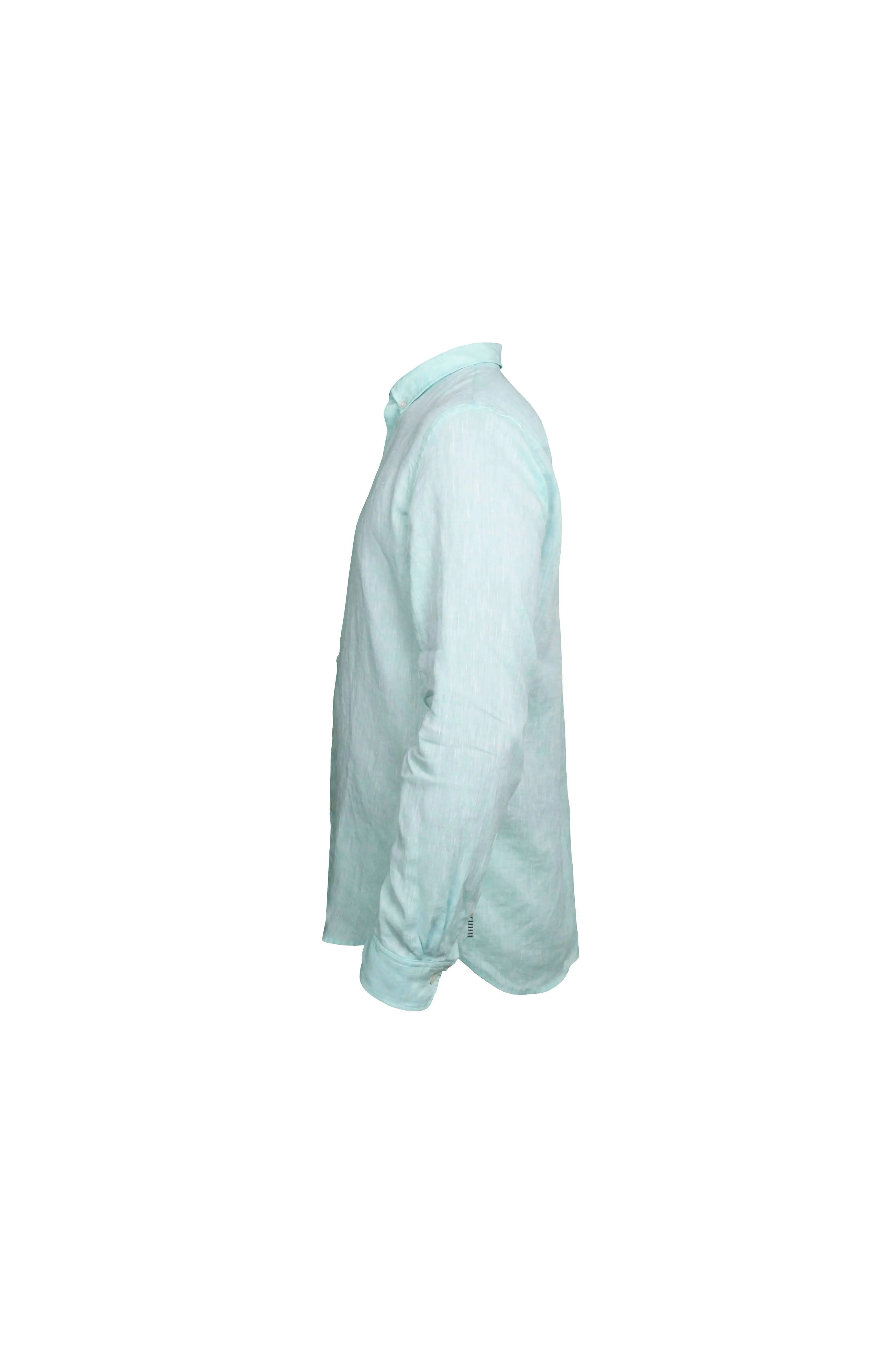 Faros Aquamarine Linen Shirt - Finest Italian Linen