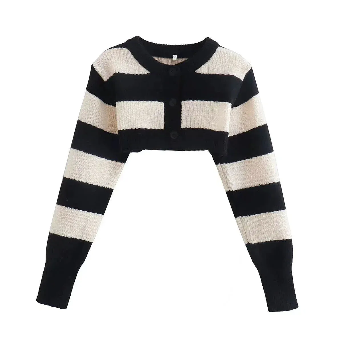 Fashionkova Alonni Striped Crop Sweater