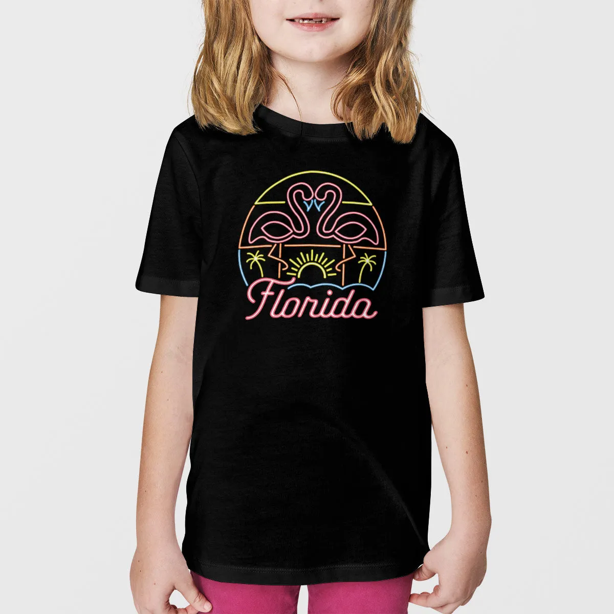 Florida Flamingos T-Shirt, Youth Unisex XS-XL, Toddler 2T-5/6