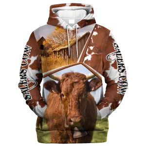 Funny Salers Farm In The Fall Hoodie