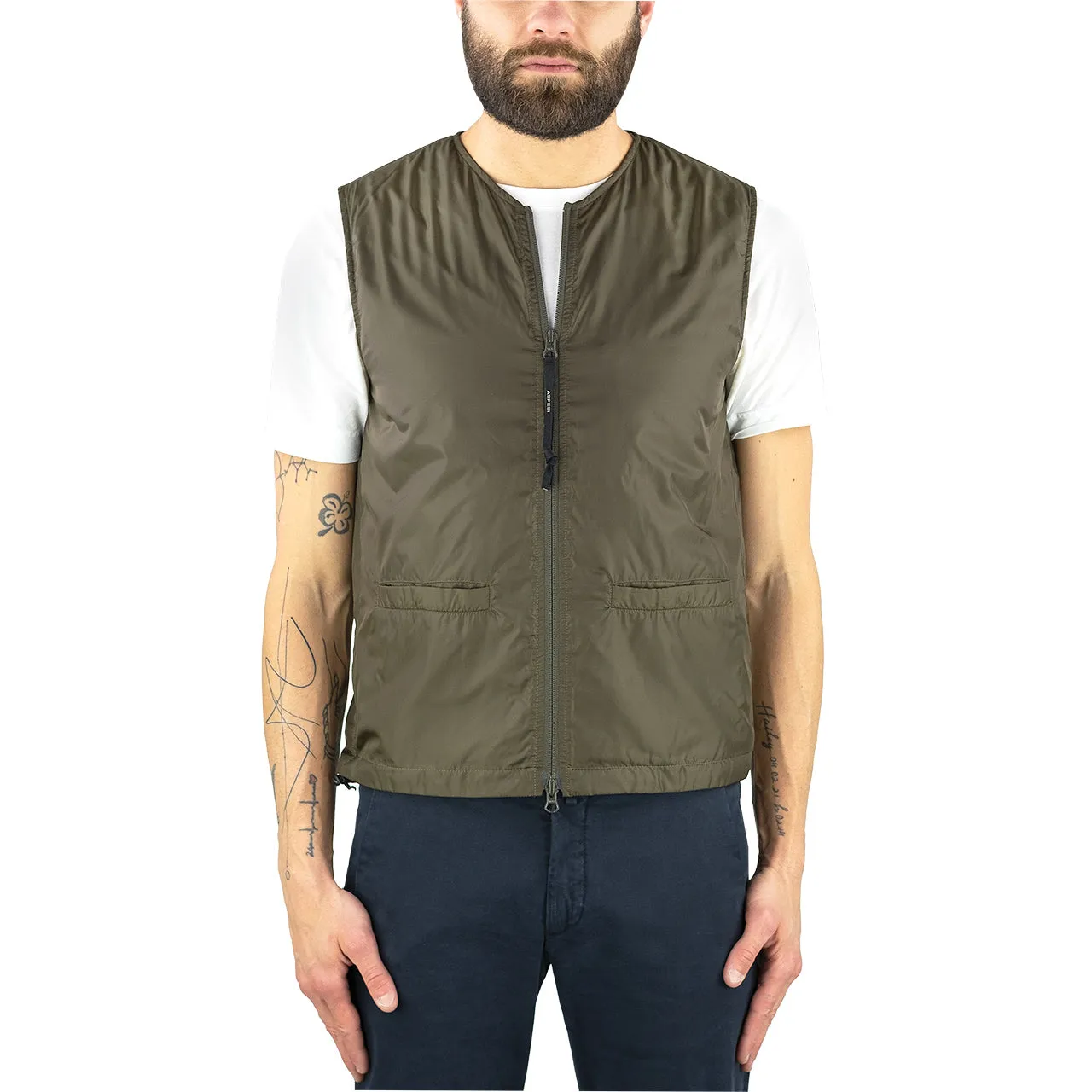 Gilet ASPESI Minimo in Nylon Verde Militare