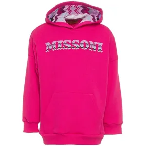 Girls Pink Missoni Pullover Hoodie