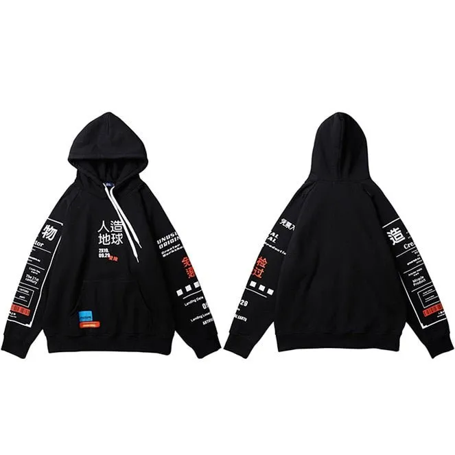 Harajuku Graphic Graffiti Kanji Streetwear Hoodie