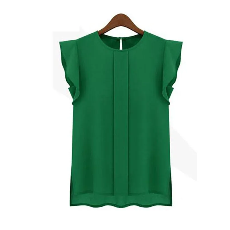 Hot Casual Loose Chiffon Ruffles Blouse