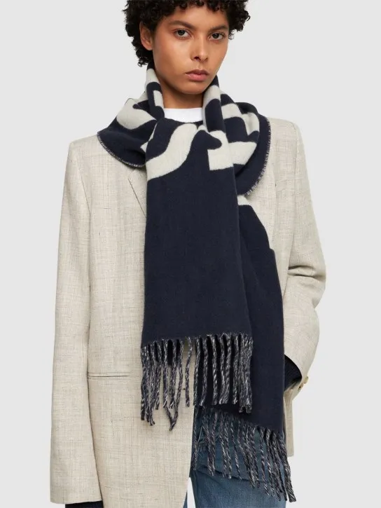 Jacquemus   L&#x27;Echarpe logo wool scarf 