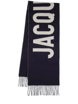 Jacquemus   L&#x27;Echarpe logo wool scarf 