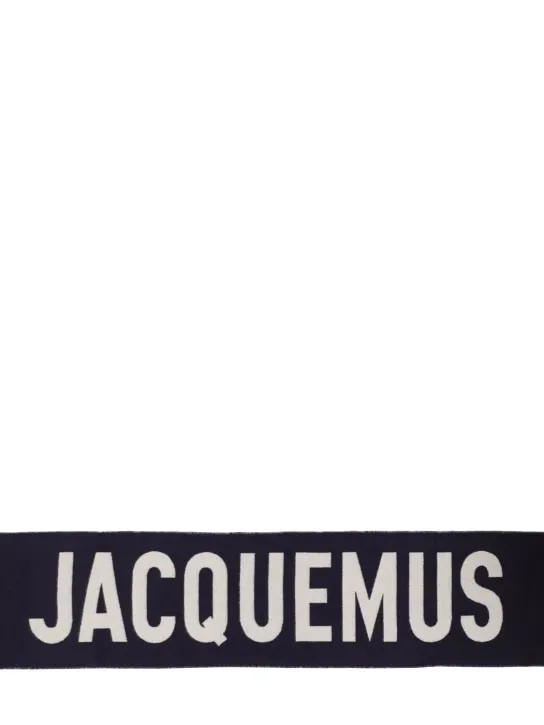 Jacquemus   L&#x27;Echarpe logo wool scarf 