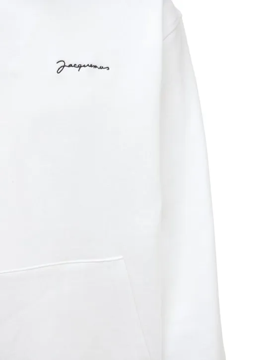 Jacquemus   Le Sweatshirt Brodé cotton jersey hoodie 