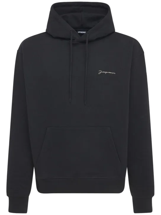 Jacquemus   Le Sweatshirt Brodé cotton jersey hoodie 