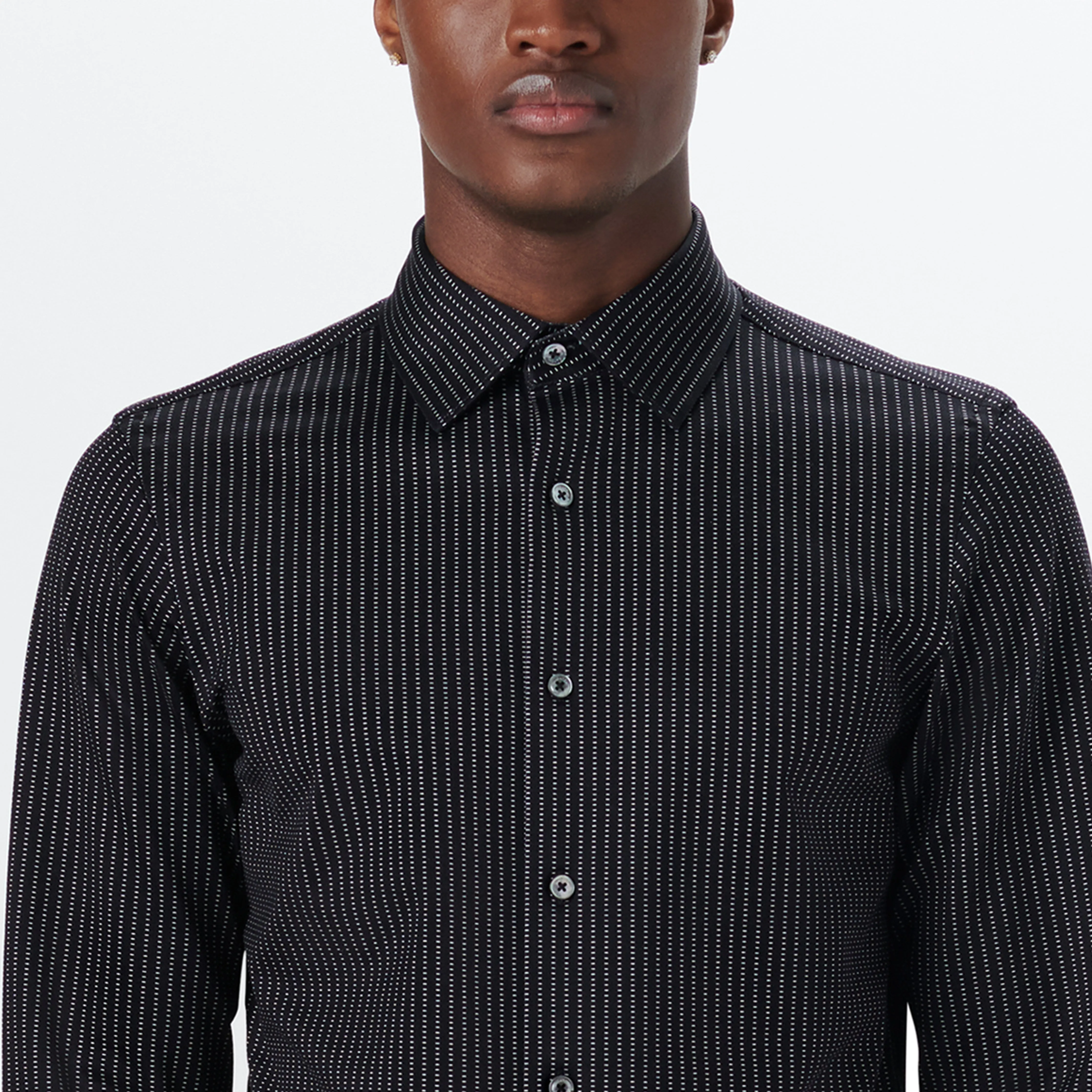 JAMES Chalk Stripe OoohCotton Twill Shirt