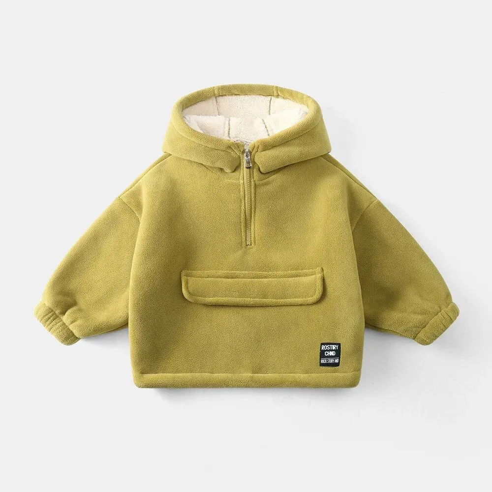 Kids' Cozy Half-Zip Fleece Hoodie