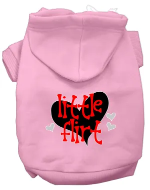 Little Flirt Screen Print Dog Hoodie Light Pink Xs