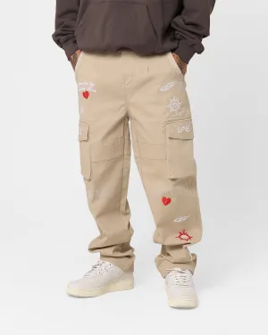 Loiter Sketch Cargo Pants Off White