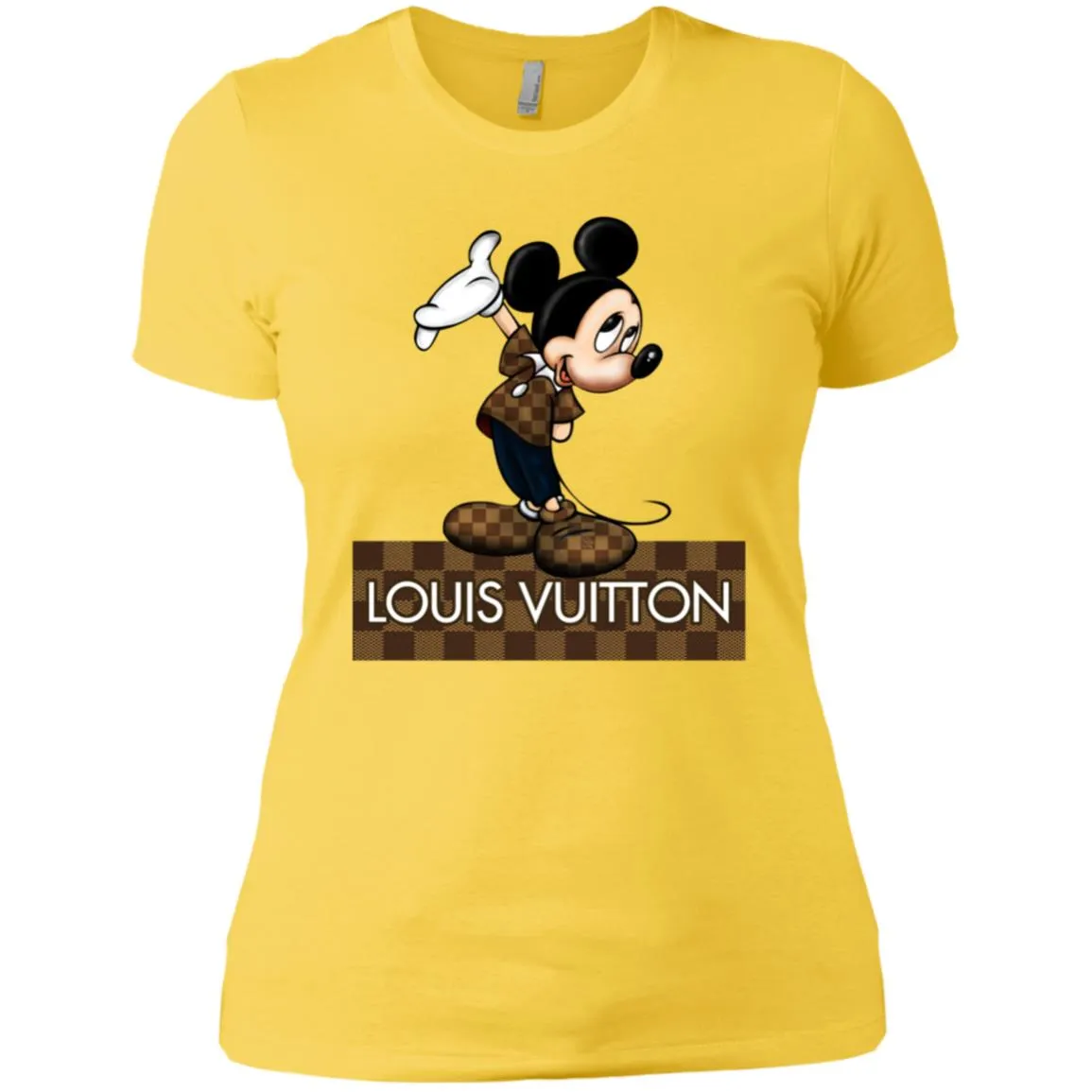 Louis Vuitton Mickey T-shirt Women Cotton T-Shirt