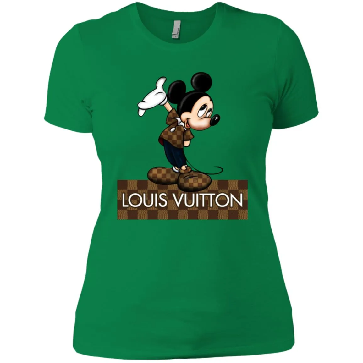 Louis Vuitton Mickey T-shirt Women Cotton T-Shirt