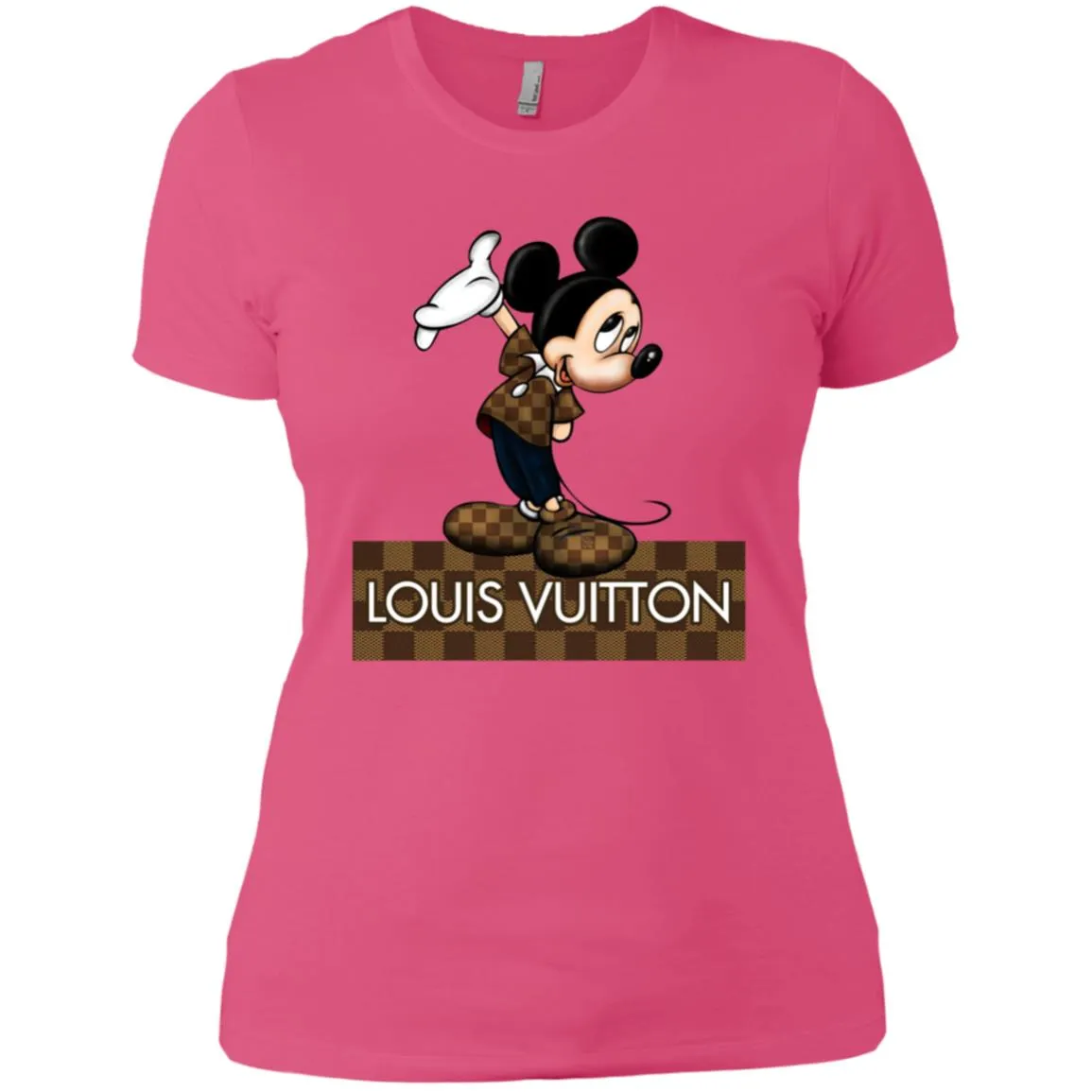 Louis Vuitton Mickey T-shirt Women Cotton T-Shirt