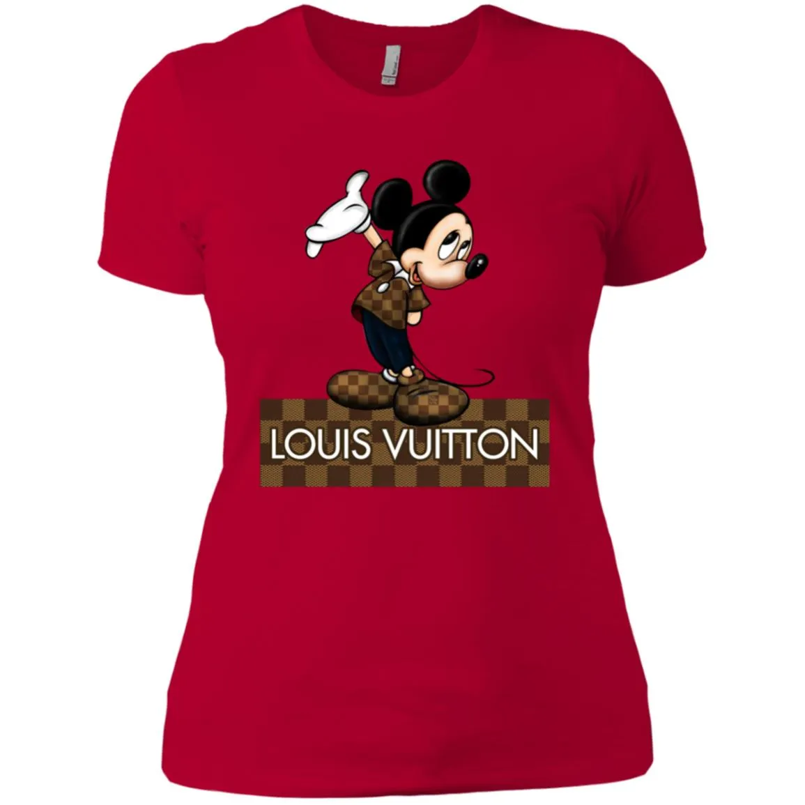 Louis Vuitton Mickey T-shirt Women Cotton T-Shirt