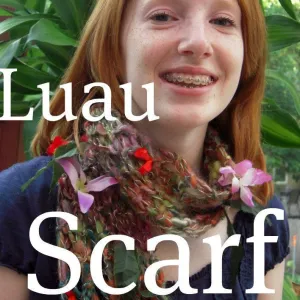 Luau Scarf, Knitting Pattern for Handspun Yarn, Art Yarn