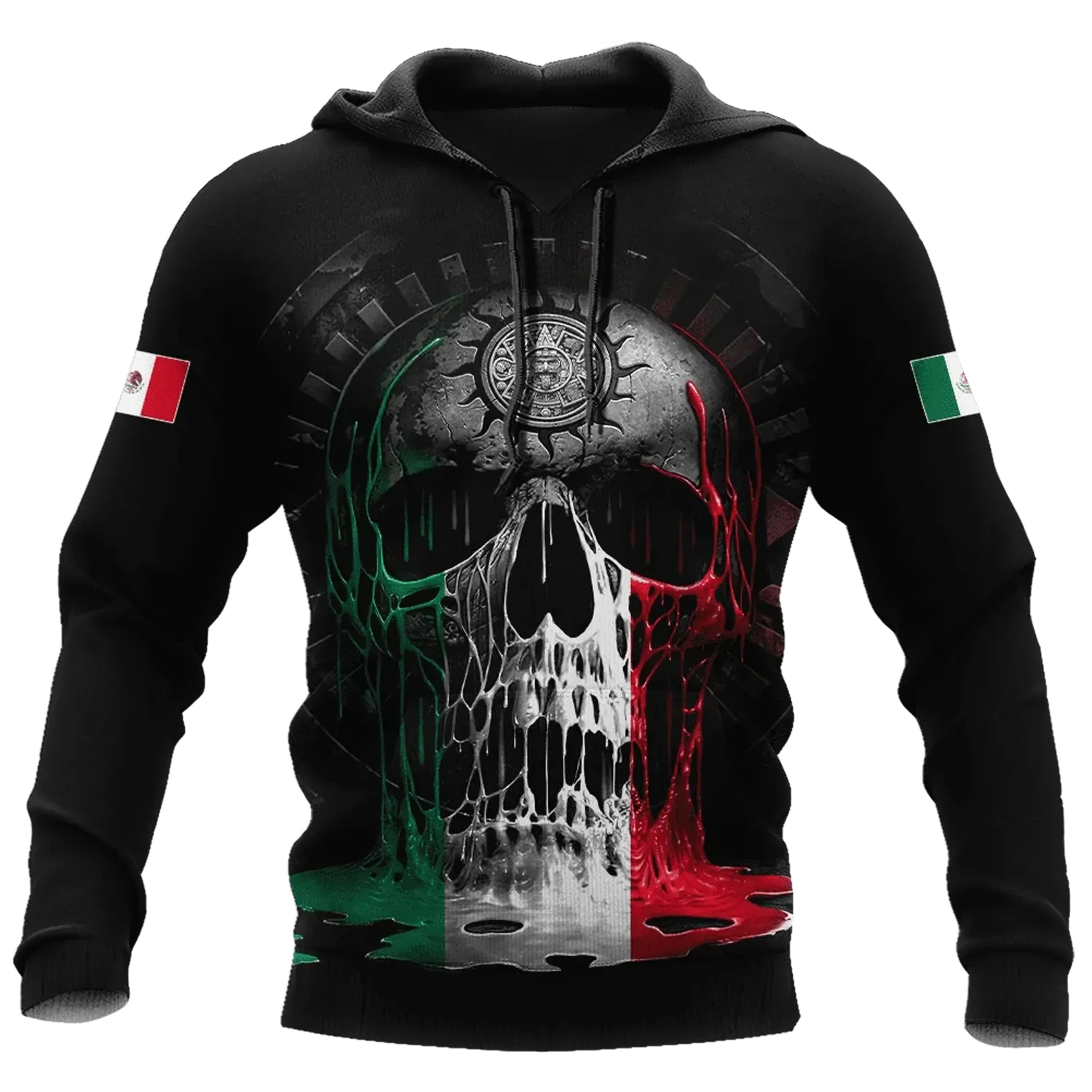 Mexico Skull Unisex 3D Hoodie, Mexican Skeleton Hoodie, Mexico Hoodies 3D Full Print